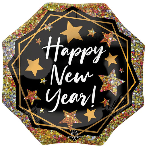 Large Foil Happy New Year Sparkle Balloon The Ultimate Balloon And Party Shop Cheltenham & Gloucester Balloons & Fancy Dress 