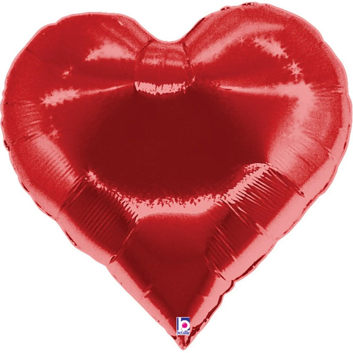Large Heart Shaped Foil Balloon - Red The Ultimate Balloon And Party Shop Cheltenham & Gloucester Balloons & Fancy Dress 