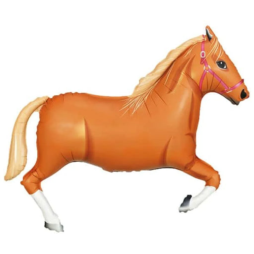 Large Horse Shape Foil Balloon - Tan The Ultimate Balloon And Party Shop Cheltenham & Gloucester Balloons & Fancy Dress 