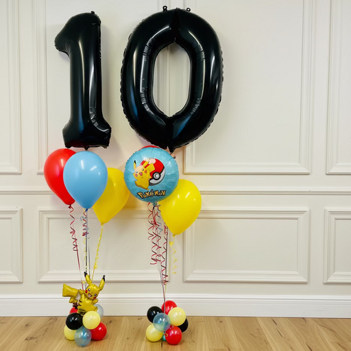 Large Pokemon Double Number Balloon Display The Ultimate Balloon And Party Shop Cheltenham & Gloucester Balloons & Fancy Dress 