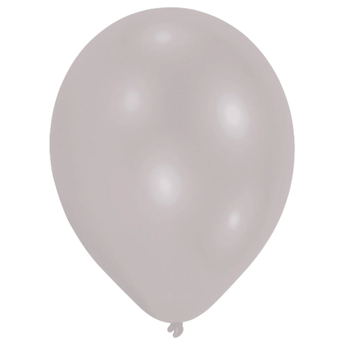 Latex Plain Balloons - Metallic Silver (10pk) The Ultimate Balloon And Party Shop Cheltenham & Gloucester Balloons & Fancy Dress 
