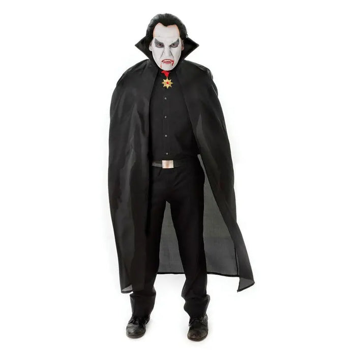 Long Adult Vampire Cape - Black The Ultimate Balloon And Party Shop Cheltenham & Gloucester Balloons & Fancy Dress 