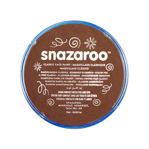 Snazaroo Face Paint - Dark Brown - The Ultimate Balloon & Party Shop
