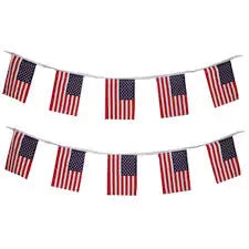 Material Flag Bunting - USA 3m The Ultimate Balloon And Party Shop Cheltenham & Gloucester Balloons & Fancy Dress 