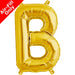 Mini Air Fill  Letter 'B' Foil Balloon - Gold The Ultimate Balloon And Party Shop Cheltenham & Gloucester Balloons & Fancy Dress 