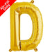 Mini Air Fill  Letter 'D' Foil Balloon - Gold The Ultimate Balloon And Party Shop Cheltenham & Gloucester Balloons & Fancy Dress 
