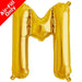 Mini Air Fill  Letter 'M' Foil Balloon - Gold The Ultimate Balloon And Party Shop Cheltenham & Gloucester Balloons & Fancy Dress 
