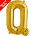 Mini Air Fill  Letter 'Q' Foil Balloon - Gold The Ultimate Balloon And Party Shop Cheltenham & Gloucester Balloons & Fancy Dress 