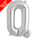 Mini Air Fill  Letter 'Q' Foil Balloon - Silver The Ultimate Balloon And Party Shop Cheltenham & Gloucester Balloons & Fancy Dress 