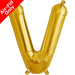 Mini Air Fill  Letter 'V' Foil Balloon - Gold The Ultimate Balloon And Party Shop Cheltenham & Gloucester Balloons & Fancy Dress 
