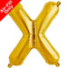 Mini Air Fill  Letter 'X' Foil Balloon - Gold The Ultimate Balloon And Party Shop Cheltenham & Gloucester Balloons & Fancy Dress 