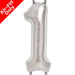 Mini Air Fill Number 1 Foil Balloon Silver The Ultimate Balloon And Party Shop Cheltenham & Gloucester Balloons & Fancy Dress 