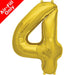 Mini Air Fill Number 4 Foil Balloon Gold The Ultimate Balloon And Party Shop Cheltenham & Gloucester Balloons & Fancy Dress 
