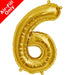 Mini Air Fill Number 6 Foil Balloon Gold The Ultimate Balloon And Party Shop Cheltenham & Gloucester Balloons & Fancy Dress 