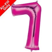 Mini Air Fill Number 7 Foil Balloon - Pink The Ultimate Balloon And Party Shop Cheltenham & Gloucester Balloons & Fancy Dress 