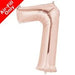 Mini Air Fill Number 7 Foil Balloon - Rose Gold The Ultimate Balloon And Party Shop Cheltenham & Gloucester Balloons & Fancy Dress 