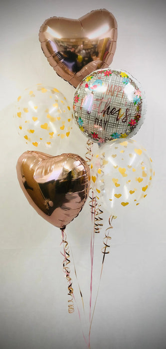 Mothers Day Balloon Display - Mixed Rose Gold The Ultimate Balloon And Party Shop Cheltenham & Gloucester Balloons & Fancy Dress 