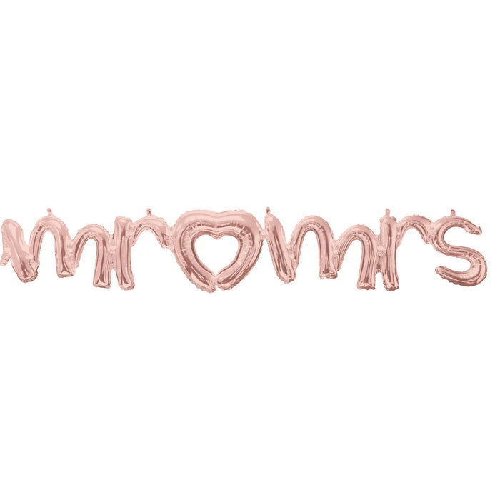 Mr & Mrs - Shape Air Filled Balloon - Rose Gold The Ultimate Balloon And Party Shop Cheltenham & Gloucester Balloons & Fancy Dress 