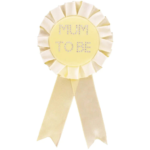 Mum To Be Rosette - Yellow The Ultimate Balloon And Party Shop Cheltenham & Gloucester Balloons & Fancy Dress 