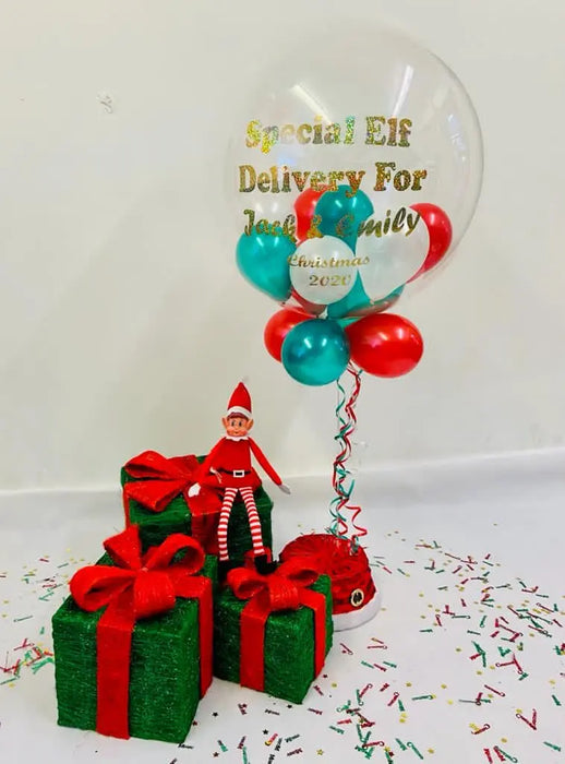 Naughty Elf Balloon Bunch - Naughty Elf Bubble message balloon The Ultimate Balloon And Party Shop Cheltenham & Gloucester Balloons & Fancy Dress 