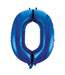 Number 0 Foil Balloon Blue The Ultimate Balloon And Party Shop Cheltenham & Gloucester Balloons & Fancy Dress 