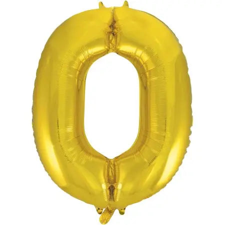 Number 0 Foil Balloon Gold The Ultimate Balloon And Party Shop Cheltenham & Gloucester Balloons & Fancy Dress 