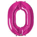 Number 0 Foil Balloon Hot Pink The Ultimate Balloon And Party Shop Cheltenham & Gloucester Balloons & Fancy Dress 