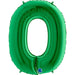 Number 0 Foil Balloon Lime Green The Ultimate Balloon And Party Shop Cheltenham & Gloucester Balloons & Fancy Dress 