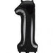 Number 1 Foil Balloon Black The Ultimate Balloon And Party Shop Cheltenham & Gloucester Balloons & Fancy Dress 