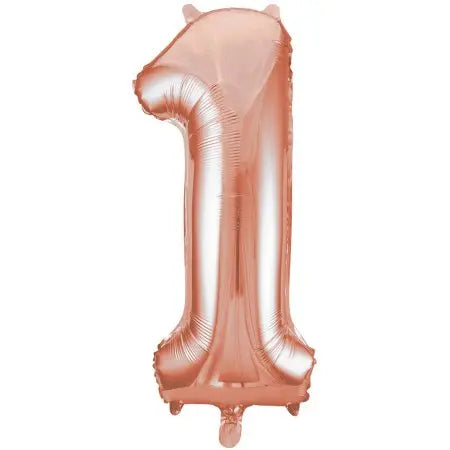 Number 1 Foil Balloon Rose Gold The Ultimate Balloon And Party Shop Cheltenham & Gloucester Balloons & Fancy Dress 