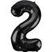 Number 2 Foil Balloon Black The Ultimate Balloon And Party Shop Cheltenham & Gloucester Balloons & Fancy Dress 