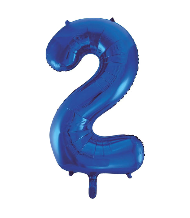 Number 2 Foil Balloon Blue The Ultimate Balloon And Party Shop Cheltenham & Gloucester Balloons & Fancy Dress 