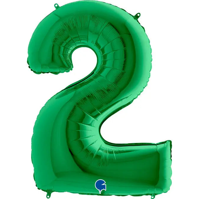 Number 2 Foil Balloon Lime Green The Ultimate Balloon And Party Shop Cheltenham & Gloucester Balloons & Fancy Dress 