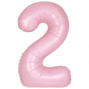 Number 2 Foil Balloon Matt Pink The Ultimate Balloon And Party Shop Cheltenham & Gloucester Balloons & Fancy Dress 