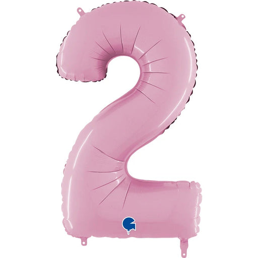 Number 2 Foil Pastel Pink The Ultimate Balloon And Party Shop Cheltenham & Gloucester Balloons & Fancy Dress 