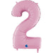 Number 2 Foil Pastel Pink The Ultimate Balloon And Party Shop Cheltenham & Gloucester Balloons & Fancy Dress 