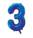 Number 3 Foil Balloon Blue The Ultimate Balloon And Party Shop Cheltenham & Gloucester Balloons & Fancy Dress 