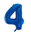 Number 4 Foil Balloon Blue The Ultimate Balloon And Party Shop Cheltenham & Gloucester Balloons & Fancy Dress 