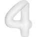 Number 4 Foil Balloon White The Ultimate Balloon And Party Shop Cheltenham & Gloucester Balloons & Fancy Dress 