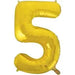 Number 5 Foil Balloon Gold The Ultimate Balloon And Party Shop Cheltenham & Gloucester Balloons & Fancy Dress 