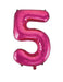Number 5 Foil Balloon Hot Pink The Ultimate Balloon And Party Shop Cheltenham & Gloucester Balloons & Fancy Dress 