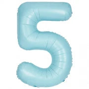 Number 5 Foil Balloon Matt Blue The Ultimate Balloon And Party Shop Cheltenham & Gloucester Balloons & Fancy Dress 