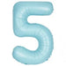 Number 5 Foil Balloon Matt Blue The Ultimate Balloon And Party Shop Cheltenham & Gloucester Balloons & Fancy Dress 