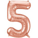 Number 5 Foil Balloon Rose Gold The Ultimate Balloon And Party Shop Cheltenham & Gloucester Balloons & Fancy Dress 