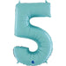 Number 5 Foil Pastel Blue The Ultimate Balloon And Party Shop Cheltenham & Gloucester Balloons & Fancy Dress 