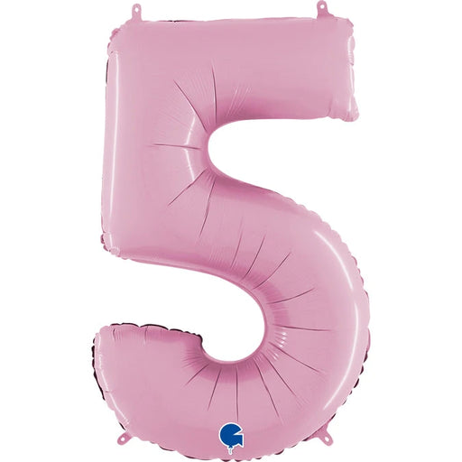 Number 5 Foil Pastel Pink The Ultimate Balloon And Party Shop Cheltenham & Gloucester Balloons & Fancy Dress 