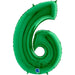 Number 6 Foil Balloon Lime Green The Ultimate Balloon And Party Shop Cheltenham & Gloucester Balloons & Fancy Dress 