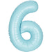 Number 6 Foil Balloon Matt Blue The Ultimate Balloon And Party Shop Cheltenham & Gloucester Balloons & Fancy Dress 