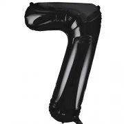 Number 7 Foil Balloon Black The Ultimate Balloon And Party Shop Cheltenham & Gloucester Balloons & Fancy Dress 