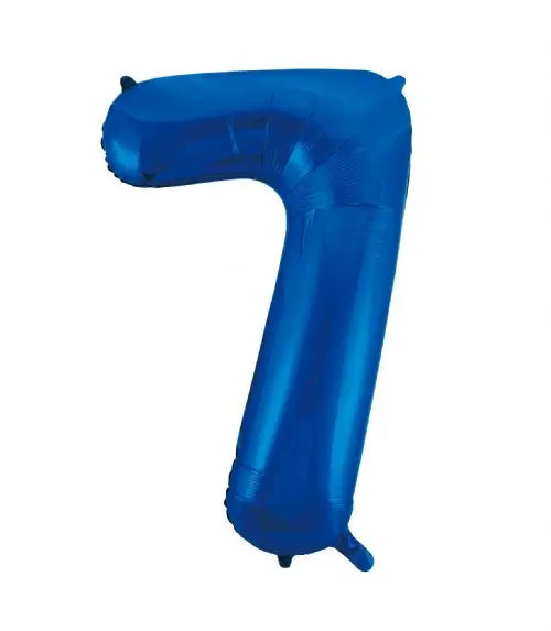 Number 7 Foil Balloon Blue The Ultimate Balloon And Party Shop Cheltenham & Gloucester Balloons & Fancy Dress 